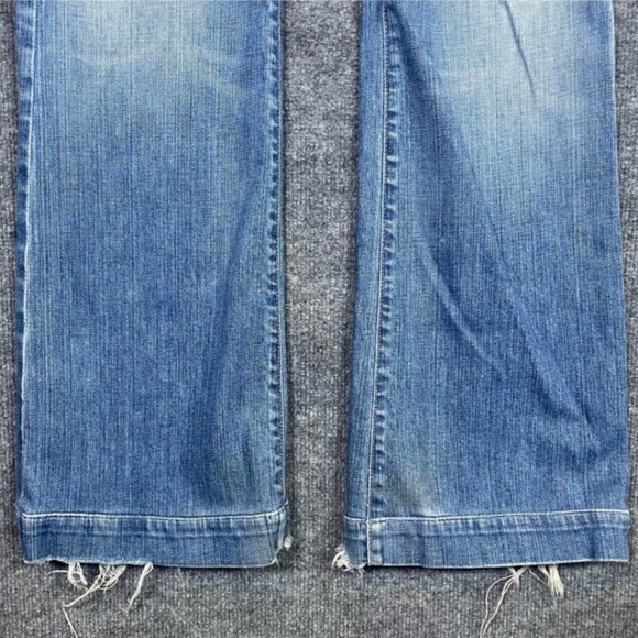 7 For All Mankind Light Blue Flared Wide-Leg Jeans - Picture 4 of 4